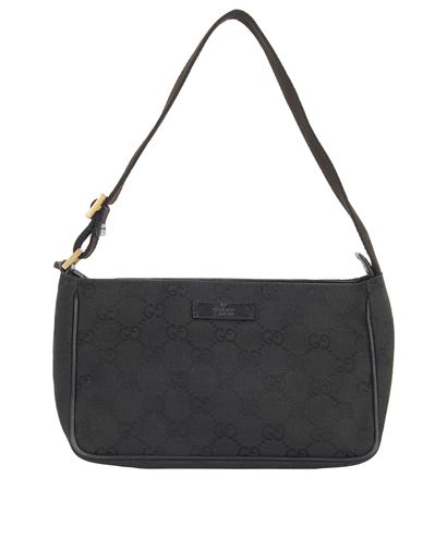 GG Mini Pochette, £210, Handbags, Black, Canvas, Front view